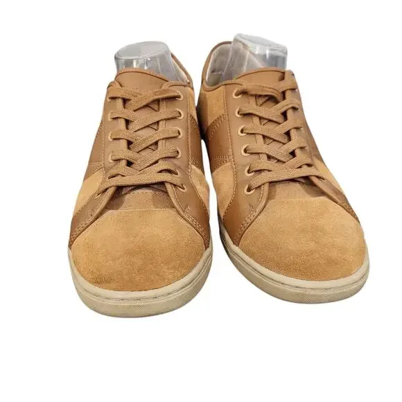 VIONIC JEROME MENS 11.5 CASUAL SNEAKERS TAN LEATHER SUEDE Y2K BOWLING 2000s - Picture 5 of 11